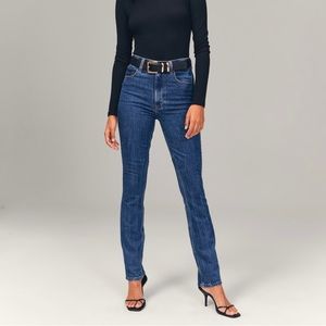 NWT Abercrombie Ultra High Rise Slim Straight Jeans